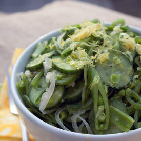 Gingered Snap Pea and Cucumber Salad