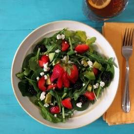 Strawberry and Avocado Salad with Strawberry Balsamic Dressing