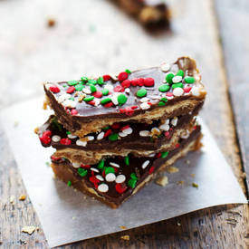 Chocolate Peanut Butter Saltine Toffee