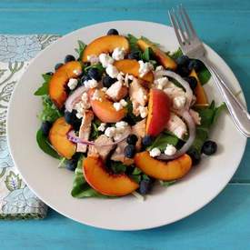 Blueberry Peach Chicken Salad