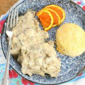 Sausage Gravy and Biscuits