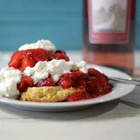 Pink Moscato Infused Strawberry Shortcake