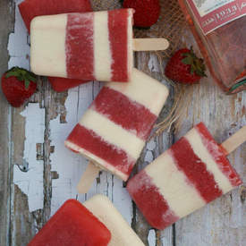 Strawberry Pink Moscato Ice Pops