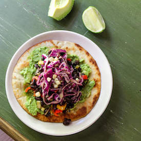 Black Bean and Avocado Tostada