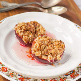 Individual Plum Crumbles