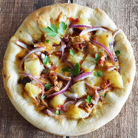 Vegan Hawaiian BBQ Pizza