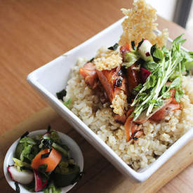 Brown Rice Bowl with Teriyaki Ocean Trout