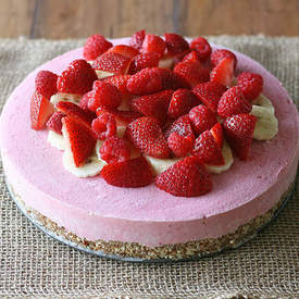 Healthy Pink Cheesecake