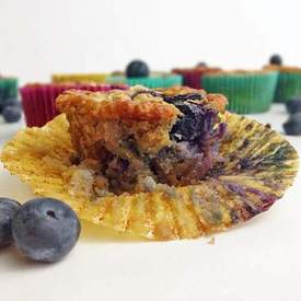 Banana Blueberry Oatmeal Muffins