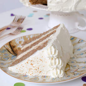 Chai Cake with Maple Cream Cheese Frosting