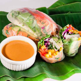 Summer Rolls with Spicy Peanut Sauce