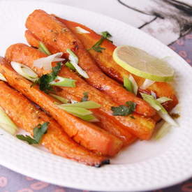 Roasted carrots with cumin coriander and honey