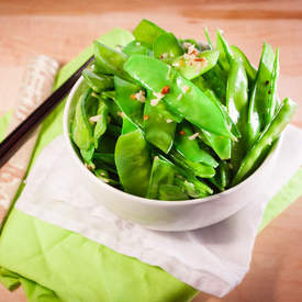 Spicy Garlic Snow Peas