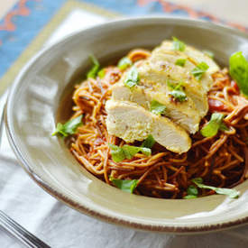 Chicken with SautÃ©ed Pasta