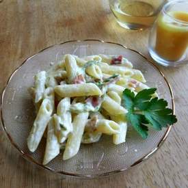 Pasta with Bacon Cream Sauce