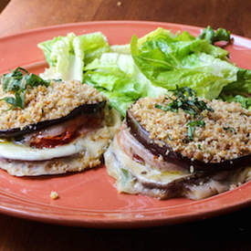Eggplant and Roasted Tomato Sandies