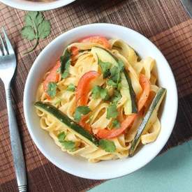 Thai curry linguine