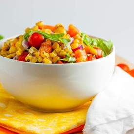 Roasted Corn and Arugala Salad