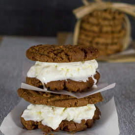 Peanut Butter and Nutella  Ice Cream Sandwich