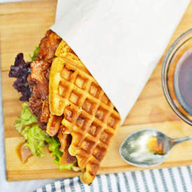 Crispy Chicken Waffle Wrap