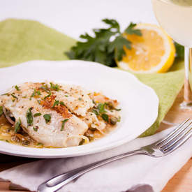 Tilapia with White Wine Caper Sauce