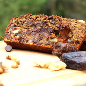 Banana dates loaf cake