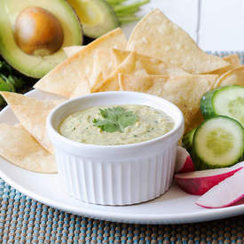 Avocado Cilantro Greek Yogurt Dip