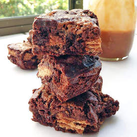 Caramel Kit Kat Brownies