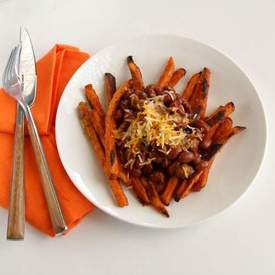 Sweet Potato Chili Cheese Fries