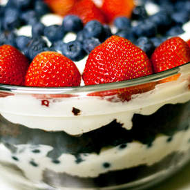 Patriotic Berry Trifle