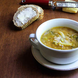 Summer Vegetable-Farro Soup