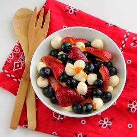 Red, White and Blue Fruit and Cheese Salad