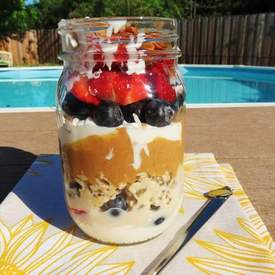 PB & P Breakfast Jar Parfait