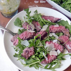 Grilled Steak with Arugula Salad