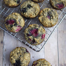 Gluten Free Berry Chia Muffins