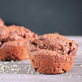 Triple quinoa and chocolate muffins