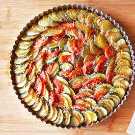 Zucchini, Potato & Tomato Casserole