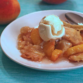Deep Dish Peach Cobbler