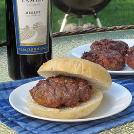 Cheddar Merlot Burgers