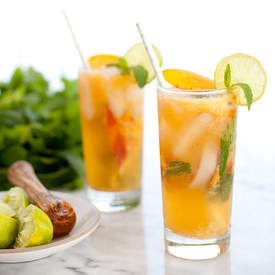 Ginger Peach Mojito Mocktail