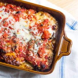 Eggplant Pesto Parmesan Casserole