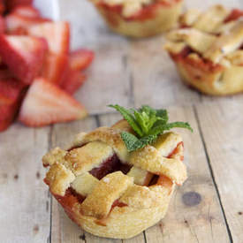 Gluten Free Strawberry Rhubarb Mini Pies