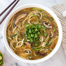 Zucchini Noodle Egg Drop Soup