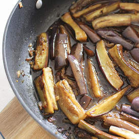 Umami Eggplant with Rice Crackers