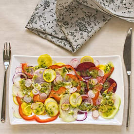 carpaccio of summer vegetables