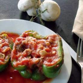 Chicken and Mushroom Stuffed Peppers