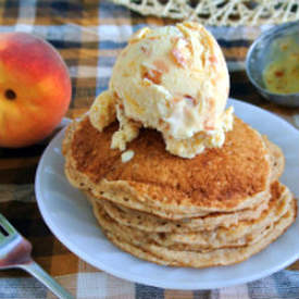 Roasted Peach Buttermilk Ice Cream