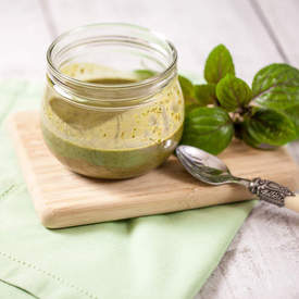 African blue basil vinaigrette