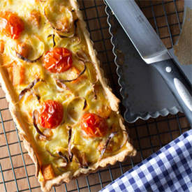 pumpkin and leek tart