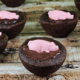 Chocolate Pudding Brownie Bowls 
